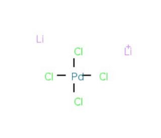 Lithium tetrachloropalladate(II) (CAS 15525-45-8) - chemical structure image