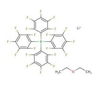 Lithium tetrakis(pentafluorophenyl)borate ethyl etherate (CAS 371162-53-7) - chemical structure image