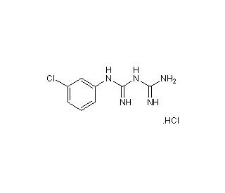 m-Chlorophenylbiguanide hydrochloride (CAS 2113-05-5) - chemical structure image