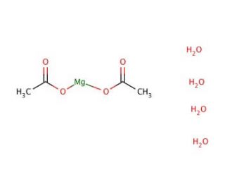 Magnesium Acetate Tetrahydrate (CAS 16674-78-5) - chemical structure image