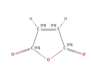 Maleic anhydride-13C4 (CAS 1161736-58-8) - chemical structure image
