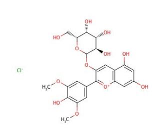 Malvidin-3-galactoside chloride (CAS 30113-37-2) - chemical structure image