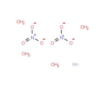 Manganese(II) nitrate tetrahydrate (CAS 20694-39-7) - chemical structure image