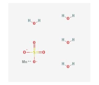 Manganese(II) sulfate tetrahydrate (CAS 10101-68-5) - chemical structure image