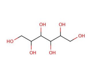 Mannitol (CAS 87-78-5) - chemical structure image