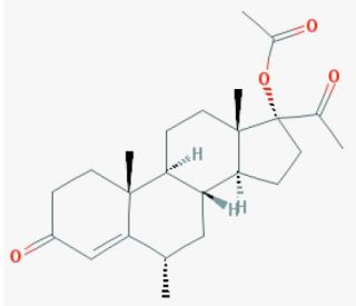 Medroxyprogesterone 17-Acetate (CAS 71-58-9) - chemical structure image