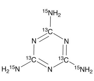 Melamine-13C3,15N3 (CAS 1246816-14-7) - chemical structure image