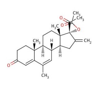 Melengestrol acetate (CAS 2919-66-6) - chemical structure image