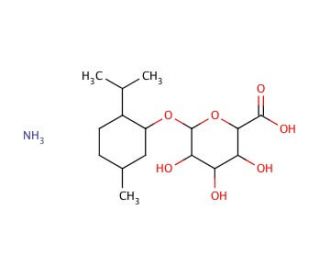 Mentholglucuronic acid ammonium salt (CAS 104874-25-1) - chemical structure image