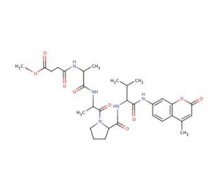 MeOSuc-AAPV-AMC (CAS 72252-90-5) - chemical structure image