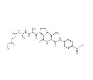 MeOSuc-AAPV-pNA, Chromogenic Substrate (CAS 70967-90-7) - chemical structure image