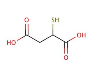 Mercaptosuccinic acid (CAS 70-49-5) - chemical structure image