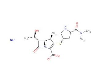 Meropenem Sodium Salt (CAS 211238-34-5) - chemical structure image