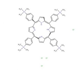 meso-Tetra(4-N,N,N-trimethylanilinium) porphine tetrachloride (CAS 92739-64-5) - chemical structure image
