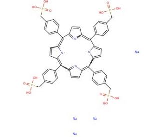meso-Tetra(4-phosphonomethylphenyl) porphine tetrasodium salt - chemical structure image