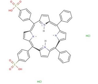 meso-Tetraphenylporphine disulphonic acid dihydrochoride (TPPS2 adjacent isomer) - chemical structure image