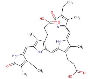 Mesobiliverdin (microbial source) - chemical structure image