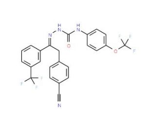 Metaflumizone (CAS 139968-49-3) - chemical structure image