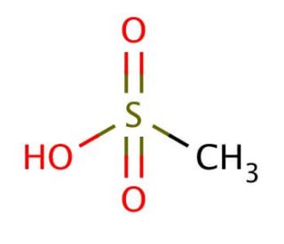 Methanesulfonic acid (CAS 75-75-2) - chemical structure image