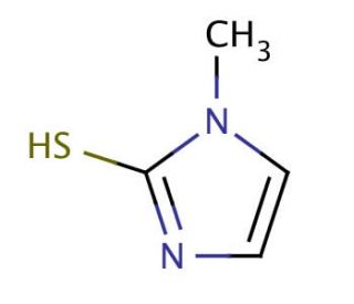Methimazole (CAS 60-56-0) - chemical structure image