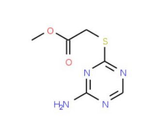 Methyl [(4-amino-1,3,5-triazin-2-yl)thio]acetate - chemical structure image
