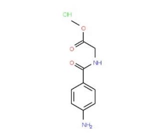 methyl [(4-aminobenzoyl)amino]acetate hydrochloride (CAS 5259-86-9) - chemical structure image