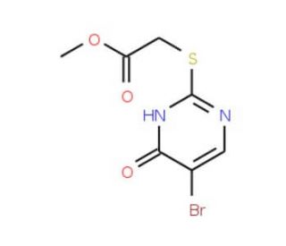 Methyl [(5-bromo-4-hydroxypyrimidin-2-yl)thio]acetate - chemical structure image