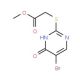 Methyl [(5-bromo-4-hydroxypyrimidin-2-yl)thio]acetate - chemical structure image