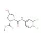 Methyl 1-[(3,4-dichloroanilino)carbonyl]-4-hydroxy-2-pyrrolidinecarboxylate - chemical structure image