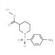 methyl 1-[(4-aminophenyl)sulfonyl]piperidine-3-carboxylate hydrochloride - chemical structure image