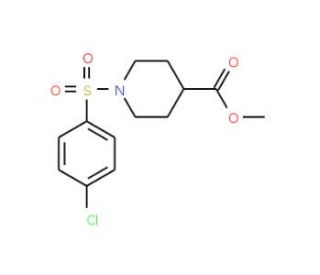 Methyl 1-[(4-chlorophenyl)sulfonyl]-4-piperidinecarboxylate - chemical structure image