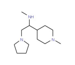 Methyl-[1-(1-methyl-piperidin-4-yl)-2-pyrrolidin-1-yl-ethyl]-amine (CAS 886362-99-8) - chemical structure image