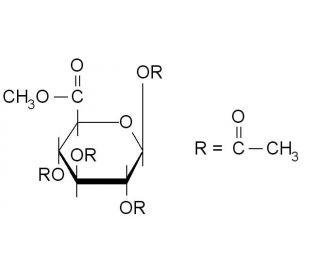 Methyl 1,2,3,4-tetra-O-acetyl-&beta;-D-glucuronate (CAS 7355-18-2) - chemical structure image