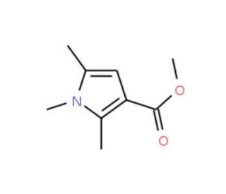 Methyl 1,2,5-trimethyl-1H-pyrrole-3-carboxylate (CAS 14186-50-6) - chemical structure image