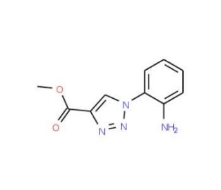 methyl 1-(2-aminophenyl)-1H-1,2,3-triazole-4-carboxylate - chemical structure image