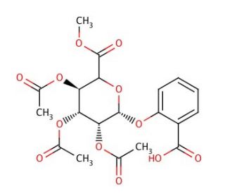 Methyl 1-(2-Carboxyphenyl)-2,3,4-tri-O-acetyl-&beta;-D-glucopyranuronate (CAS 221287-90-7) - chemical structure image