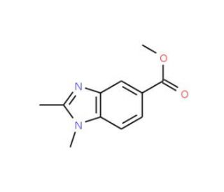 Methyl 1,2-dimethyl-1H-1,3-benzimidazole-5-carboxylate (CAS 256936-11-5) - chemical structure image