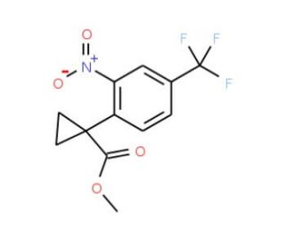 Methyl 1-(2-nitro-4-trifluoromethylphenyl)cyclopropanecarboxylate (CAS 951885-67-9) - chemical structure image