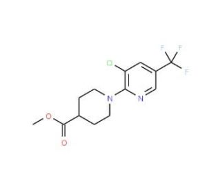 Methyl 1-[3-chloro-5-(trifluoromethyl)-2-pyridinyl]-4-piperidinecarboxylate - chemical structure image