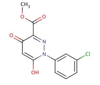 Methyl 1-(3-chlorophenyl)-4-hydroxy-6-oxo-1,6-dihydro-3-pyridazinecarboxylate - chemical structure image