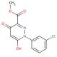 Methyl 1-(3-chlorophenyl)-4-hydroxy-6-oxo-1,6-dihydro-3-pyridazinecarboxylate - chemical structure image