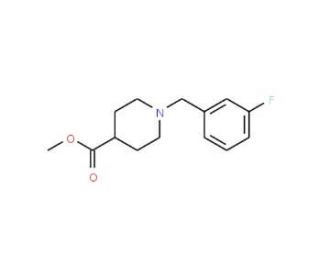 Methyl 1-(3-fluorobenzyl)-4-piperidinecarboxylate (CAS 383146-94-9) - chemical structure image