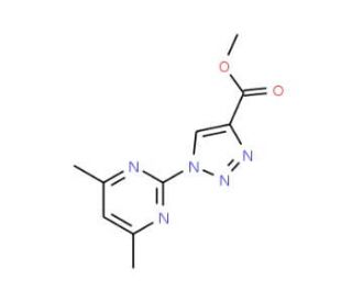 Methyl 1-(4,6-dimethyl-2-pyrimidinyl)-1H-1,2,3-triazole-4-carboxylate (CAS 23947-13-9) - chemical structure image