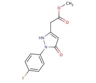 Methyl [1-(4-fluorophenyl)-5-hydroxy-1H-pyrazol-3-yl]acetate - chemical structure image