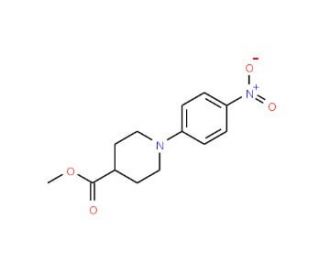 Methyl 1-(4-nitrophenyl)-4-piperidinecarboxylate - chemical structure image
