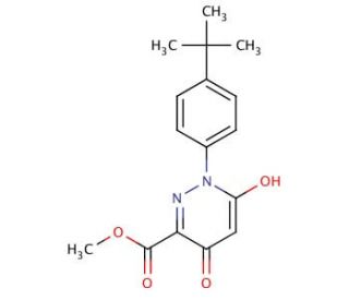Methyl 1-[4-(tert-butyl)phenyl]-4-hydroxy-6-oxo-1,6-dihydro-3-pyridazinecarboxylate - chemical structure image