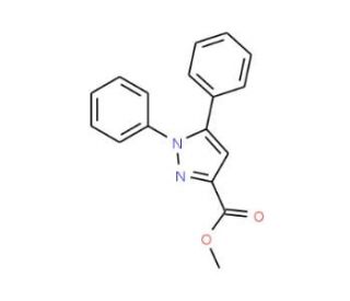 Methyl 1,5-diphenyl-1H-pyrazole-3-carboxylate (CAS 70375-79-0) - chemical structure image