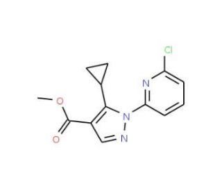 Methyl 1-(6-chloropyridin-2-yl)-5-cyclopropylpyrazole-4-carboxylate (CAS 1150164-34-3) - chemical structure image