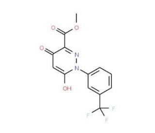 Methyl 1,6-dihydro-4-hydroxy-6-oxo-1-[3-(trifluoromethyl)phenyl]pyridazin-3-carboxylate (CAS 121582-55-6) - chemical structur