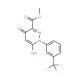 Methyl 1,6-dihydro-4-hydroxy-6-oxo-1-[3-(trifluoromethyl)phenyl]pyridazin-3-carboxylate (CAS 121582-55-6) - chemical structur